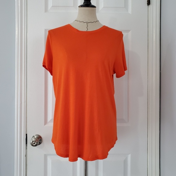 Vince Tops - Vince Orange Basic Tee